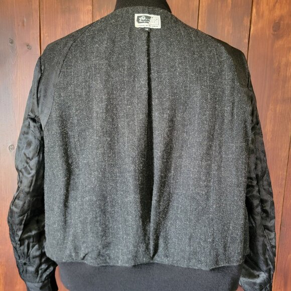 Engineered Garments Men M Black Flight Bomber Jacket USA Wool Lined Nepenthes - Picture 14 of 16
